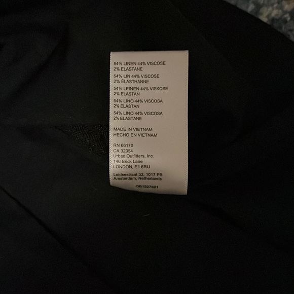 UO Hayley Linen Pleated Mini Skirt in black size XS - Picture 6 of 6